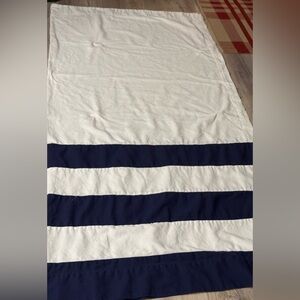 Pottery Barn Kids Navy & White Rugby Stripes Cotton Shower Curtain